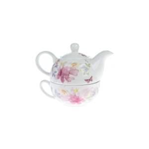 Bílá porcelánová čajová souprava – Dakls
