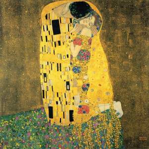Reprodukce obrazu Gustav Klimt – The Kiss, 70 x 70 cm