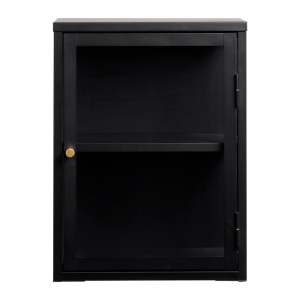 Černá kovová závěsná vitrína 45×60 cm Carmel – Unique Furniture