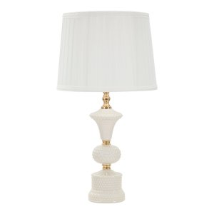 Bílá stolní lampa s textilním stínidlem (výška 57 cm) Caserta – Mauro Ferretti