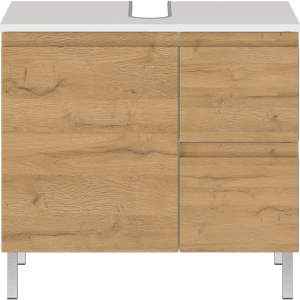 Bílá skříňka pod umyvadlo v dekoru dubu 60×56 cm Torrance – Germania