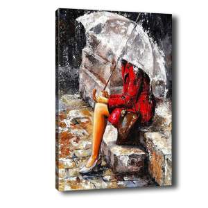 Obraz Tablo Center Waiting in the Rain, 40 x 60 cm
