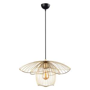 Závěsné svítidlo ve zlaté barvě Squid Lighting Root, výška 123 cm