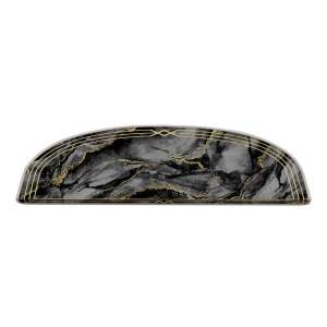 Tmavě šedé nášlapy na schody v sadě 16 ks 20×65 cm Marble Dream – Vitaus
