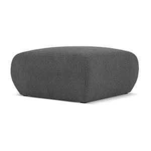 Tmavě šedý taburet z textilie bouclé Molino – Micadoni Home