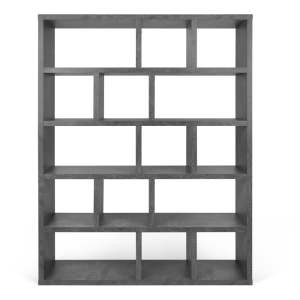 Šedá knihovna v dekoru betonu 150×198 cm Berlin – TemaHome