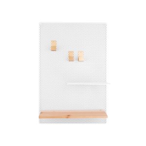 Bílá kovová nástěnka PT LIVING Perky, 34,5 x 52,5 cm