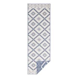 Modro-krémový venkovní koberec NORTHRUGS Malibu, 80 x 250 cm