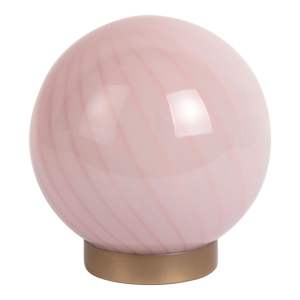 Světle růžová stolní lampa se skleněným stínidlem (výška 17 cm) Summer Globe – Leitmotiv