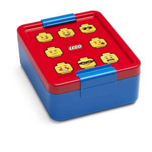 Modrý box na svačinu s červeným víčkem LEGO® Iconic