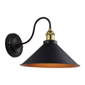 Černé nástěnné svítidlo ø 22 cm Mani – GTV