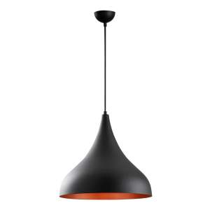 Černé závěsné svítidlo s kovovým stínidlem ø 41 cm Berceste – Opviq lights