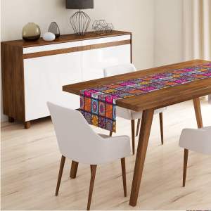 Běhoun na stůl 45×140 cm Mandala Tiles – Minimalist Cushion Covers