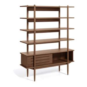 Knihovna v dekoru ořechu 130×169 cm Carolin – Kave Home