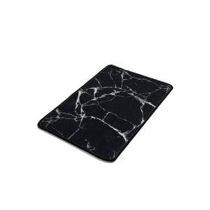 Černo-bílá koupelnová předložka s motivem mramoru Foutastic Marble, 60 x 40 cm