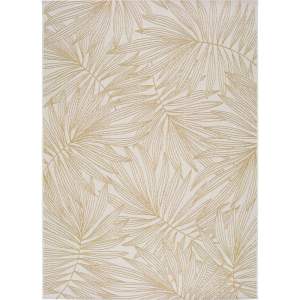 Béžový venkovní koberec Universal Hibis Leaf, 160 x 230 cm