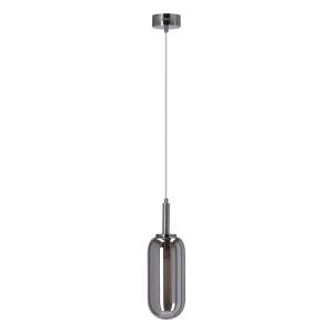 Antracitové LED závěsné svítidlo se skleněným stínidlem ø 13 cm Fiuggi – Candellux Lighting