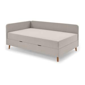 Béžová čalouněná jednolůžková postel s úložným prostorem 120×200 cm Cabana – Meise Möbel