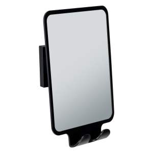 Kosmetické zrcadlo s věšákem 14×19.5 cm Quadro Black – Wenko