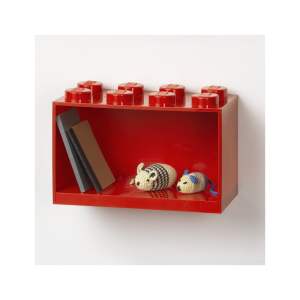 Dětská červená nástěnná police LEGO® Brick 8