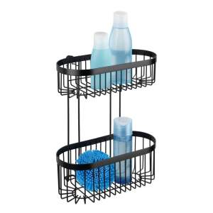 Černý nástěnný košík Wenko Classic Plus 2 Tier