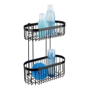 Černý nástěnný košík Wenko Classic Plus 2 Tier