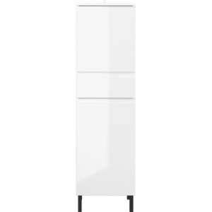 Bílá vysoká koupelnová skříňka 34×120 cm Salinas – Germania