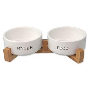 Keramický set misek s podstavcem pro psa ø 13 cm Dog Fantasy – Plaček Pet Products