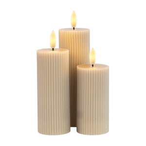 LED svíčky v sadě 3 ks na USB (výška 15 cm) Smilla – Sirius