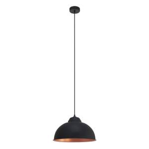 Závěsné svítidlo s kovovým stínidlem v černo-bronzové barvě ø 37 cm TRURO 2 – EGLO