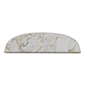 Bílé nášlapy na schody v sadě 16 ks 20×65 cm Marble Art – Vitaus
