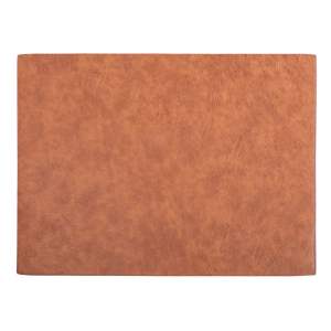 Oranžovohnědé prostírání z imitace kůže ZicZac Troja Rectangle, 33 x 45 cm