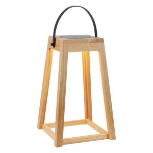 Hnědá venkovní solární LED lucerna na USB (výška 54 cm) Nordic – Markslöjd