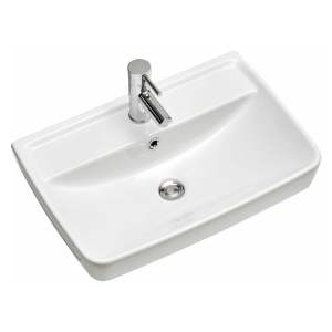 Bílé keramické umyvadlo bez baterie 60×40 cm Set 357 – Pelipal