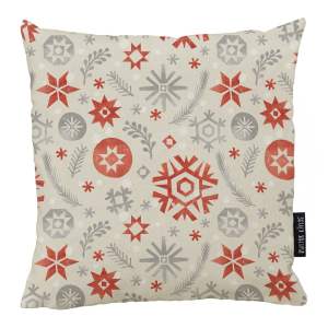 Vánoční polštář s bavlněným povlakem Butter Kings Snowflake Frost, 45 x 45 cm