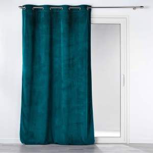 Modrý manšestrový závěs 140×260 cm Casual – douceur d’intérieur