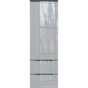 Šedá vysoká závěsná koupelnová skříňka 36×111 cm Vasio – Germania