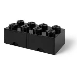 Černý úložný box se dvěma šuplíky LEGO®