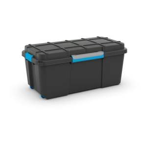Černý plastový úložný box s víkem 78×39,5×35 cm Scuba Box – KIS