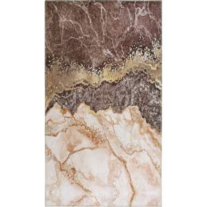 Koňakově hnědo-krémový pratelný koberec 150×80 cm – Vitaus