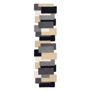 Šedý vlněný běhoun 60×230 cm Collage – Flair Rugs