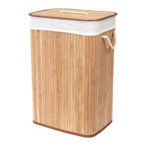 Bambusový koš na prádlo v přírodní barvě 78 l Bamboo – Compactor