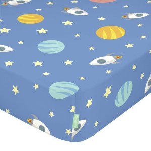 Dětské bavlněné prostěradlo Happynois Astronaut, 120 x 60 cm