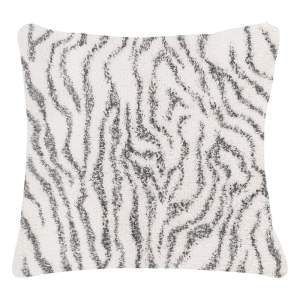 Bílo-šedý bavlněný dekorativní polštář Tiseco Home Studio Zebra, 45 x 45 cm