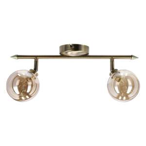 Stropní svítidlo v bronzové barvě se skleněným stínidlem ø 10 cm Rodia – Candellux Lighting