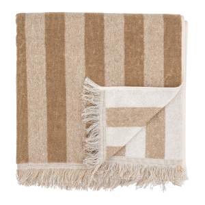 Hnědo-béžový bavlněný ručník 50×100 cm Elaia – Bloomingville