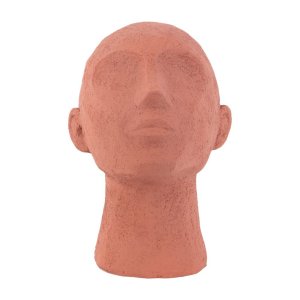Terakotově oranžová dekorativní soška PT LIVING Face Art, výška 22,8 cm