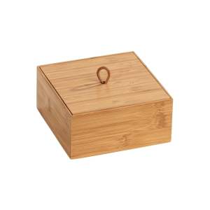 Bambusový box s víkem Wenko Terra, šířka 15 cm