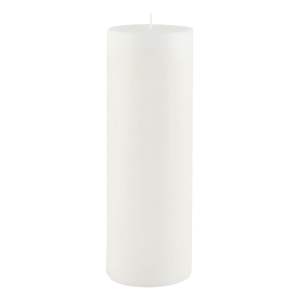 Bílá svíčka Ego Dekor Cylinder Pure, doba hoření 60 h