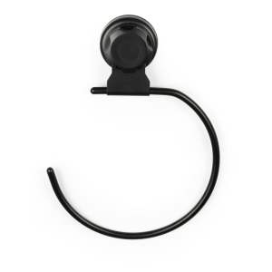 Černý samodržící nástěnný držák na osušky Compactor Bestlock Black Belt And Towel Support